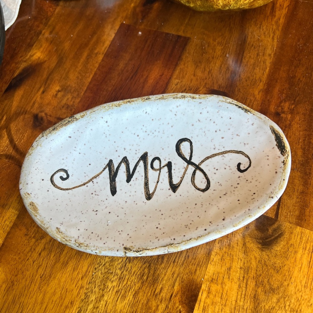 Etta B 'Mrs' Ceramic Trinket Dish